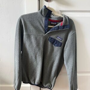 Patagonia Gray Fleece with Navy Details
